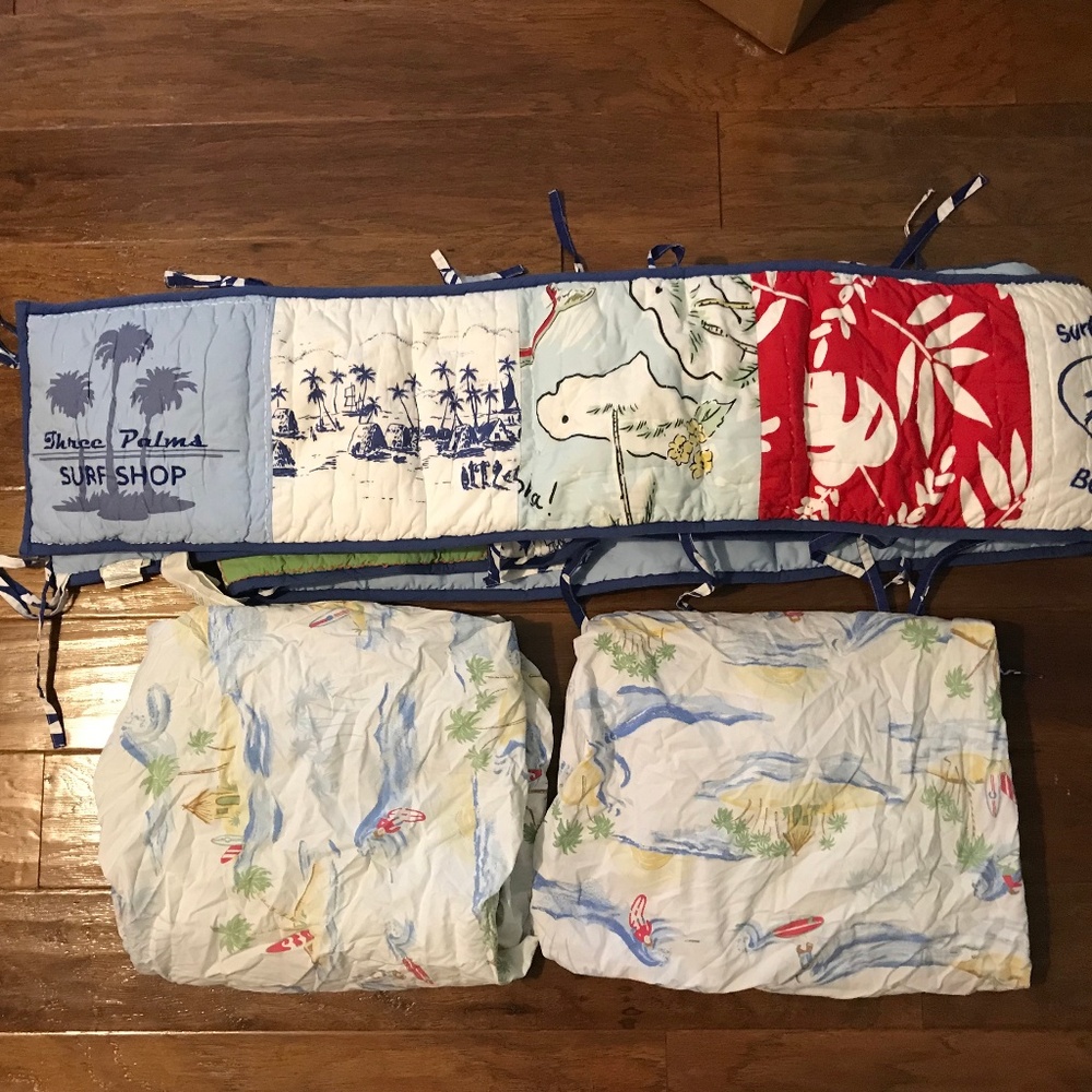 Pottery Barn Aloha Hawaiian Crib Bedding